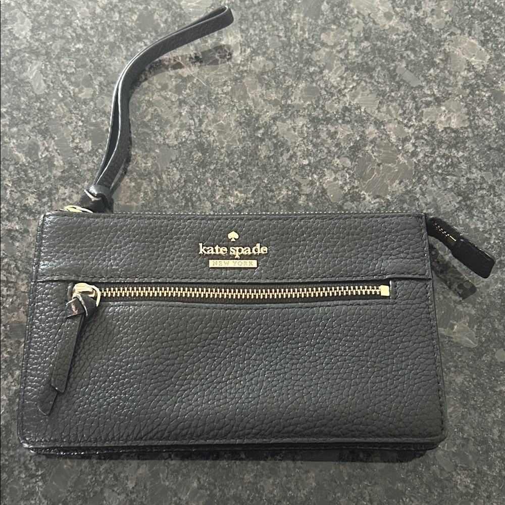 Kate Spade Black Textured Wristlet